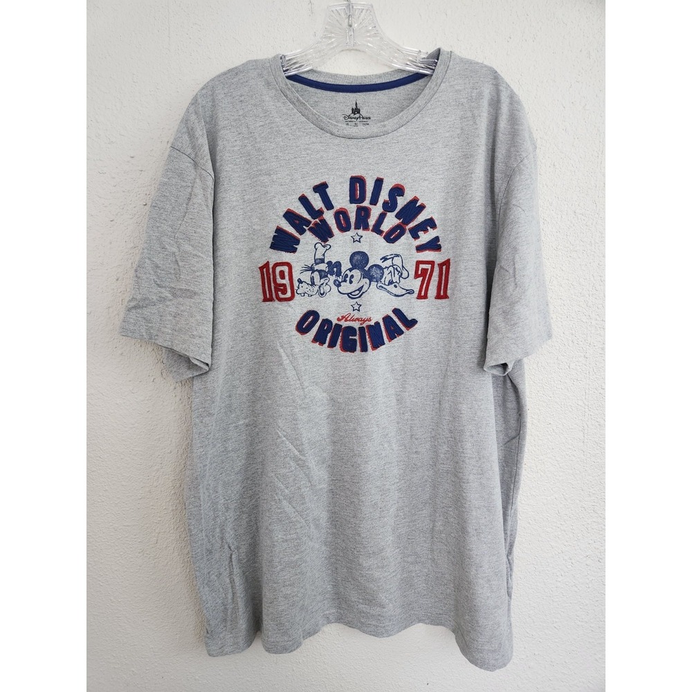 Disney Parks Walt Disney World 1971 Always Original Gray T-Shirt Mens Size XL